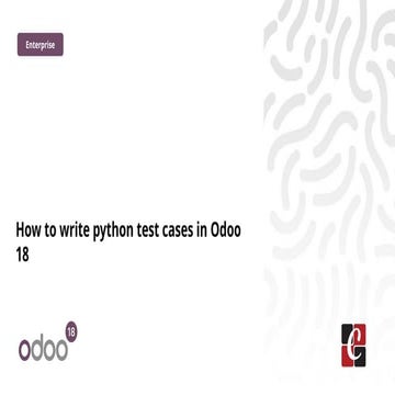 How to write python test cases in Odoo 18