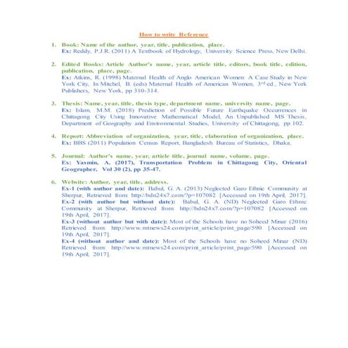 How to write References in Harvard Style | PDF