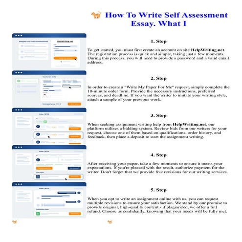 How To Write Self Assessment Essay. What I