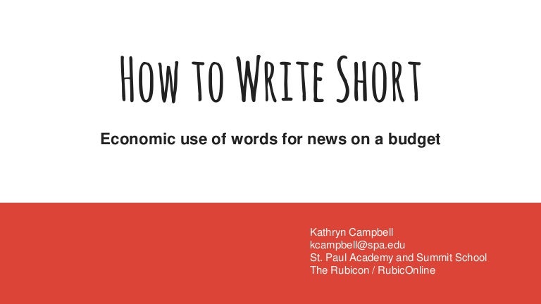 How to Write Short