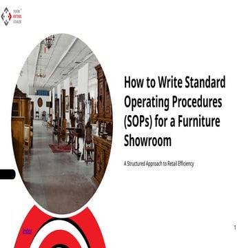 How to Write Standard Operating Procedures (SOPs) for a Furniture Showroom
