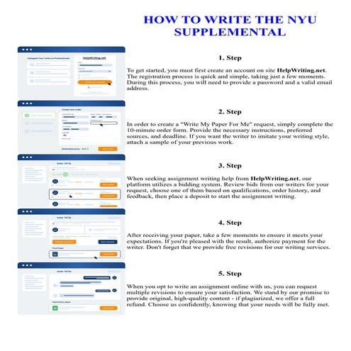 HOW TO WRITE THE NYU SUPPLEMENTAL