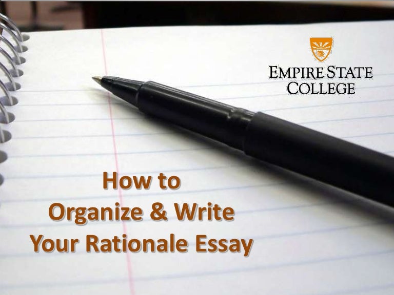 Rationale essay