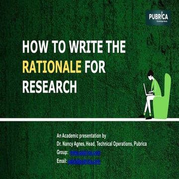 How to write the rationale for research – Pubrica.pptx