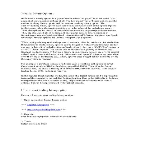 Belajar Trading Binary Option | DOC