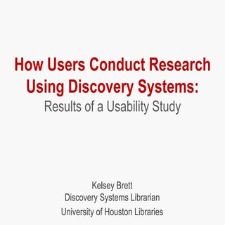 How users conduct research using di...