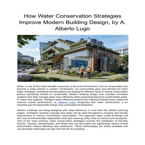 Innovative Water Conservation Strategies Enhancing Modern Building ...