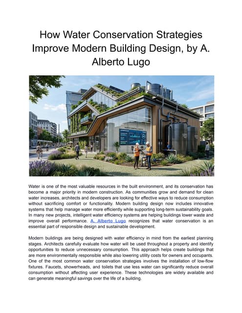 Innovative Water Conservation Strategies Enhancing Modern Building ...