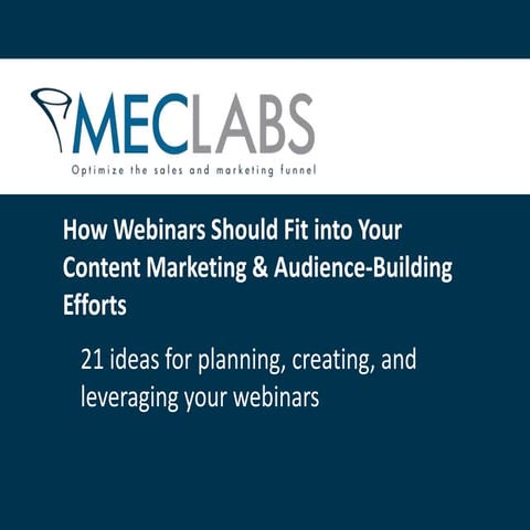 How Webinars Can Fit into Your Content Marketing