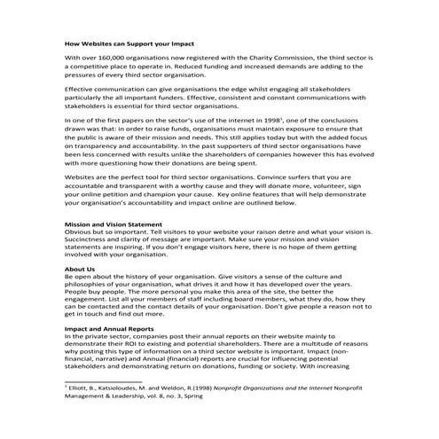 How websites can support your impact