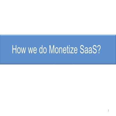 How we do monotize SaaS as a VAS in India?   