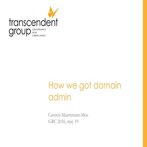 How we got domain admin