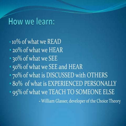 How we learn slideshow