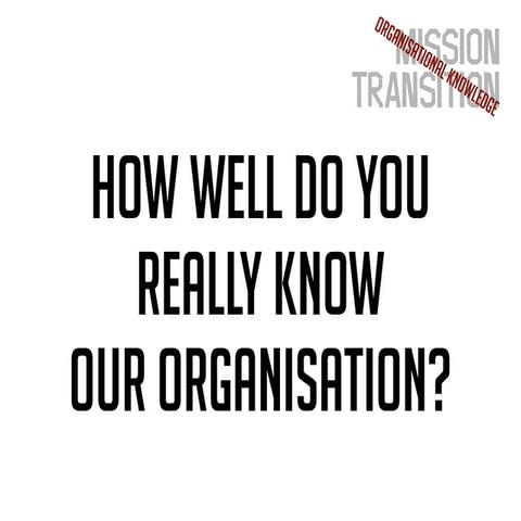 How well do you know our organisation