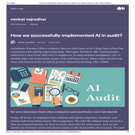 How we successfully implemented ai in audit    by venkat vajradhar _ dec, 202...