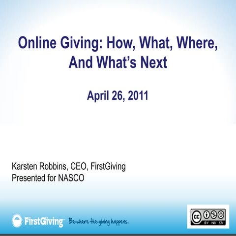 How, what, where, and what's next in online giving 