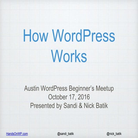 How Word Press Works