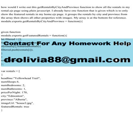 how would I write out this getRentalsByCityAndProvince function to s.pdf
