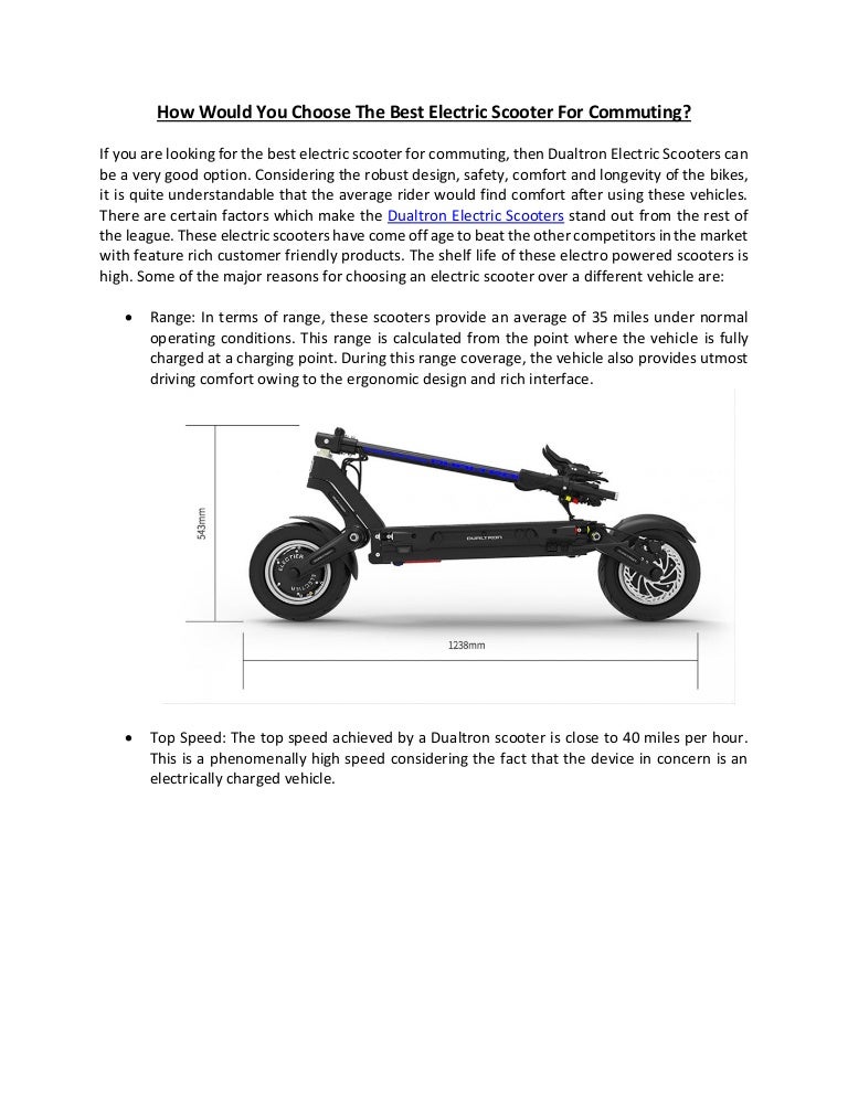 best motor scooter for commuting