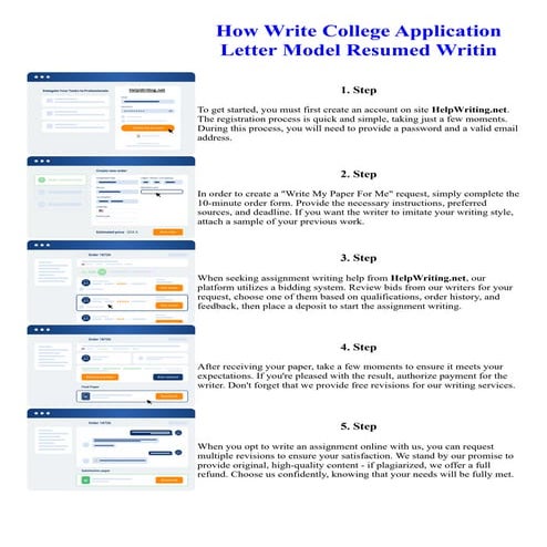 How Write College Application Letter Model Resumed Writin