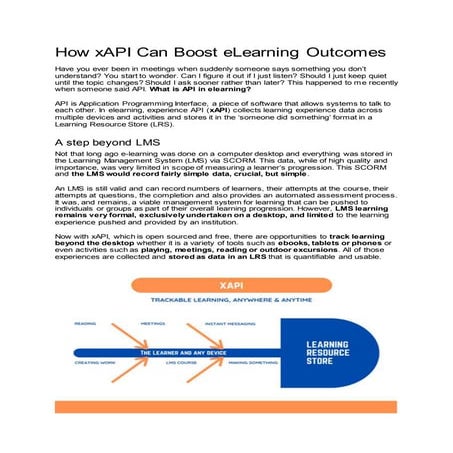 How xAPI can boost elearning outcomes
