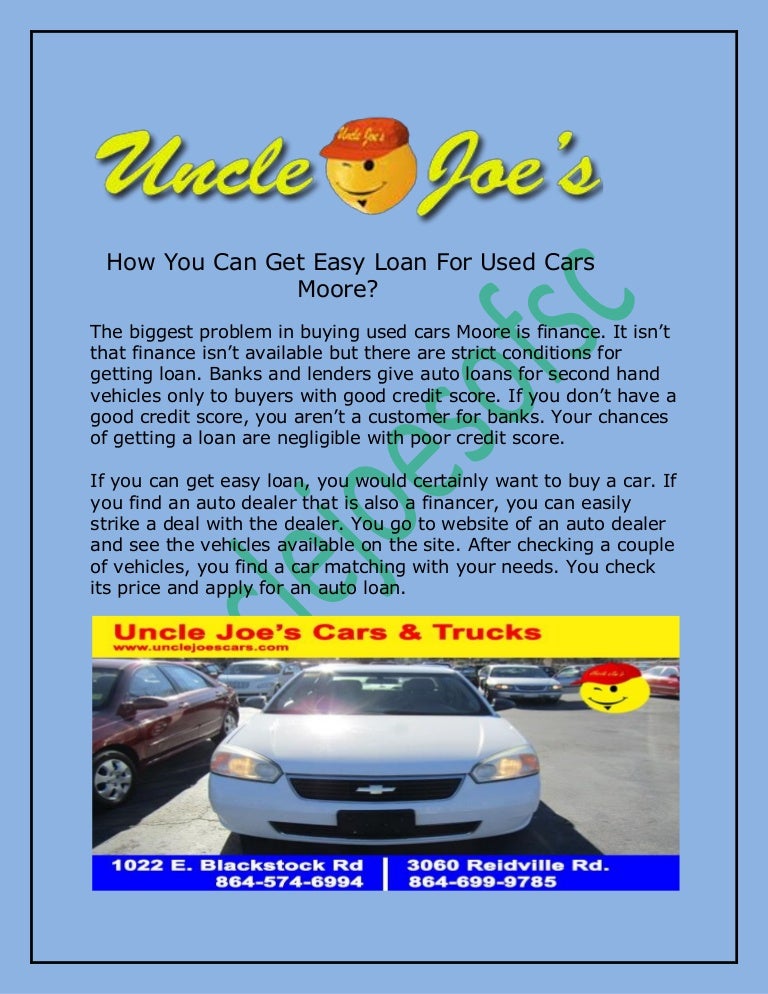 can you get a loan on a used car