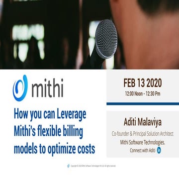 How you can Leverage Mithi's flexible billing models to optimize costs