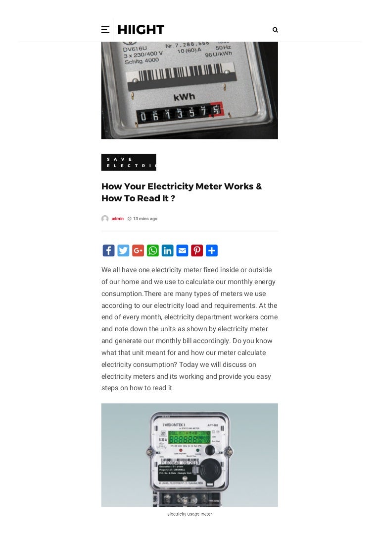 How your electricity meter works & how to read it