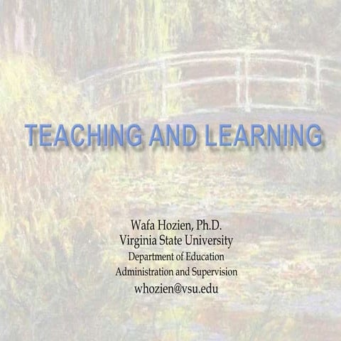 Education Philosophy: Teaching and Learning