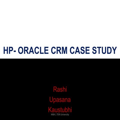 HP-Oracle CRM