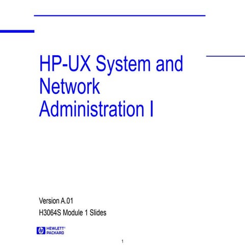 HP-UX System and Network Administration.PPT