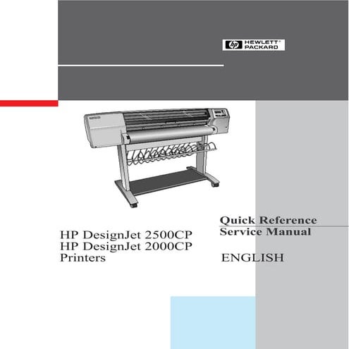 Hp 2500 CP Quick Reference Service Manual