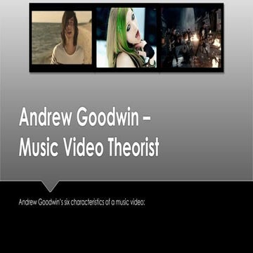 Andrew Goodwin - Music Video Theory