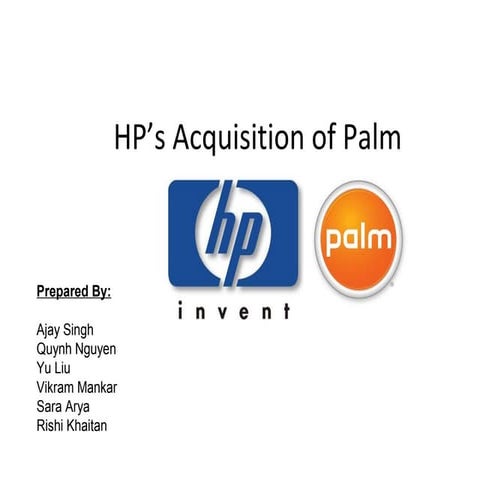 HP Acquisition of Palm