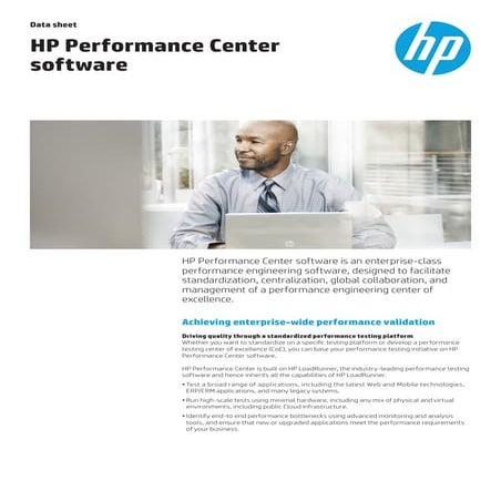 Hp application performance center software