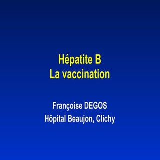 Hépatite B  la vaccination.ppt