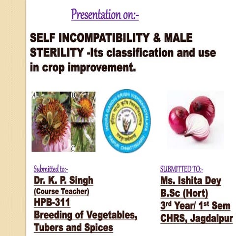 self incompatibility and male sterility