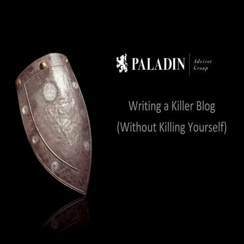 Writing a Killer Blog (Without Killing Yourself)