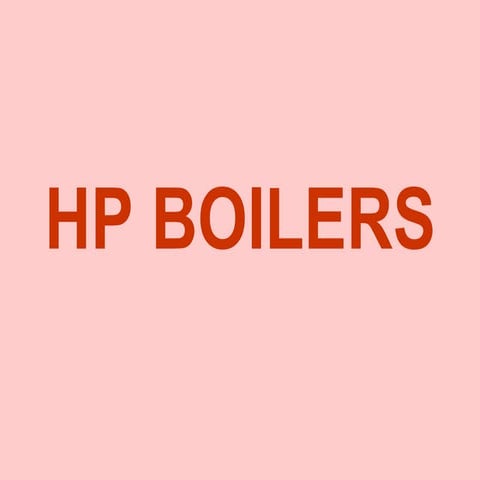 High Pressure Boilers