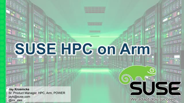 It just keeps getting better - SUSE enablement for Arm - Linaro HPC Workshop ...