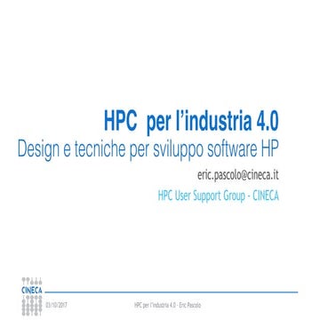 Hpc per l'industria 4.0