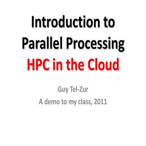 HPC in the Cloud