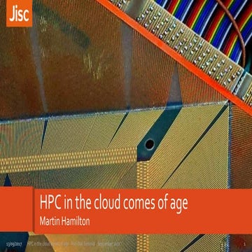 HPC in the cloud comes of age - Red Oak HPC Seminar