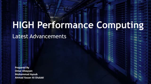 High Performance Computing Presentation