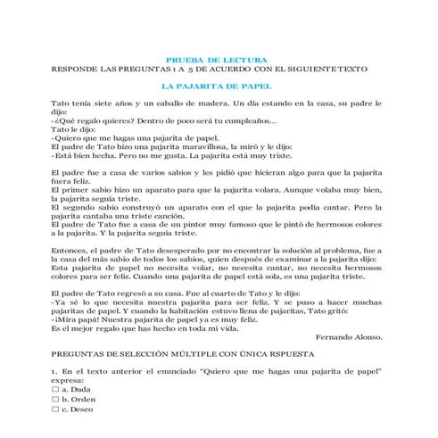 Prueba de lectura omar