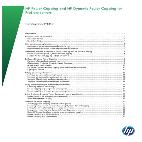 hp power capping and hp dynamic | PDF