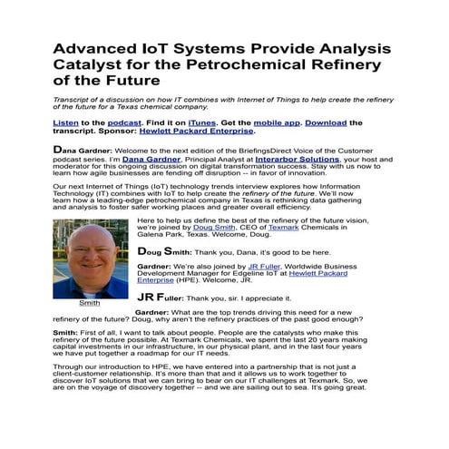 Advanced IoT systems provide analysis catalyst for the petrochemical refinery...