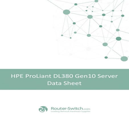 HPE ProLiant DL380 Gen10 Server Data Sheet