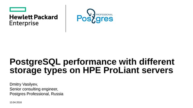 PostgreSQL on sas/ssd/nvme/nvdimm