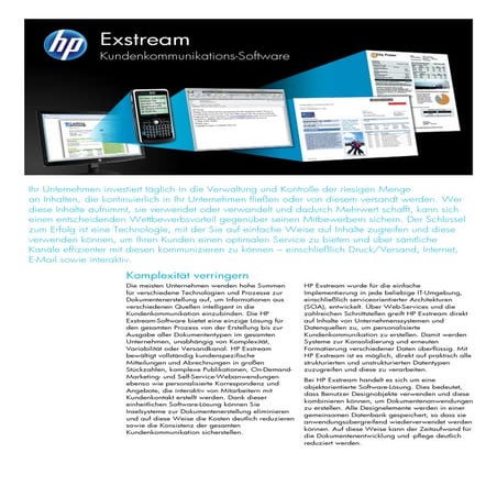 HP Exstream Kundenkommunikation